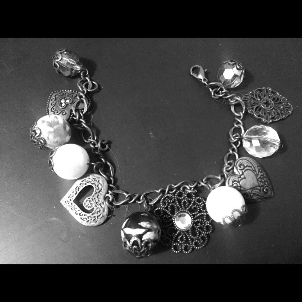 Victorian style charm bracelet